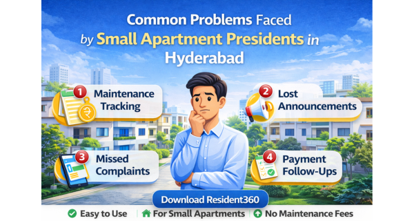 Common Problems Faced by Small Apartment Presidents in Hyderabad